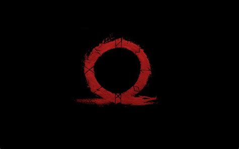 Download Wallpapers God Of War 4 New Omega Logo Black