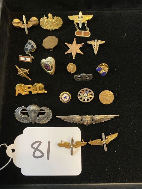 Sold Price Lot Of 20 Us Military Pins And Insignia April 6 0121 10