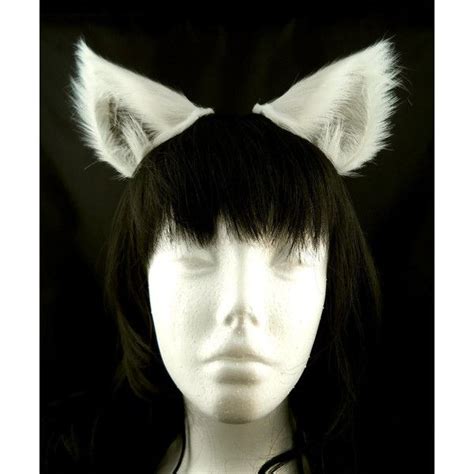 White Fur Leather Wolf Dog Fox Ears Limited Edition Inumimi Cosplay