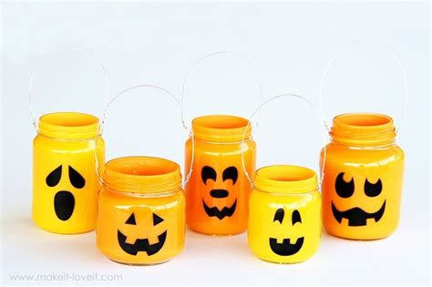 Jack O Lantern Jars Mason Jar Crafts Love