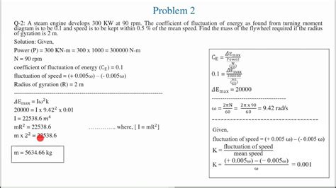 6 B Lecture 62 Problems On Flywheel Theory Of Machines Youtube