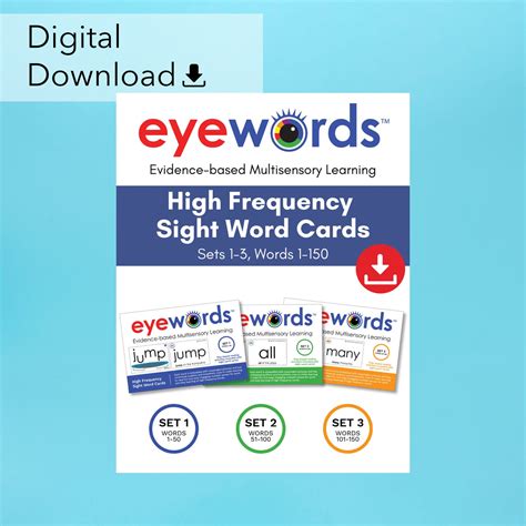 Multisensory Sight Word Cards Bundle Sets 1 3 Words 1 150 Digital