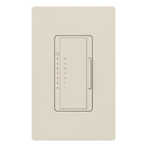 Lutron Maestro 5 Amp Countdown In Wall Digital Eco Timer Light Almond