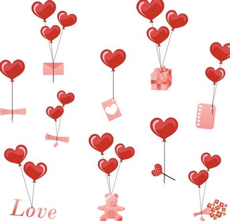 Free Love Heart Balloons With Ts Vector Titanui