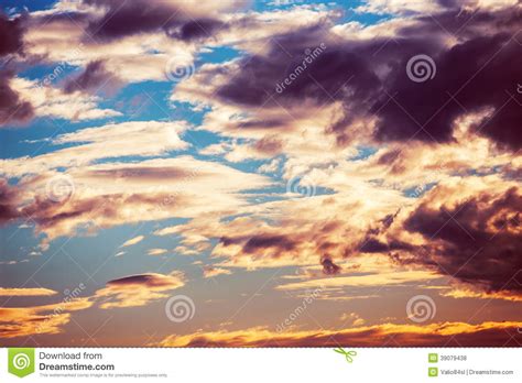 Cloudy Sky Stock Photo Image Of Abstract Golden Color 39079438