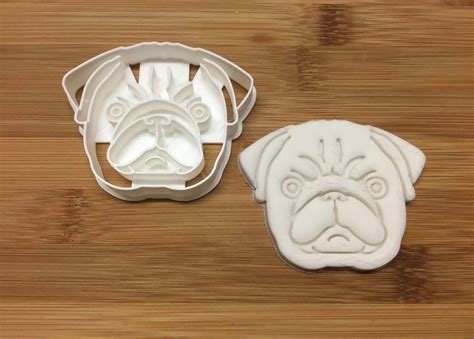 Pug Dog Face Cookie Cutter Biscuit Pastry Fondant Cutter Etsy