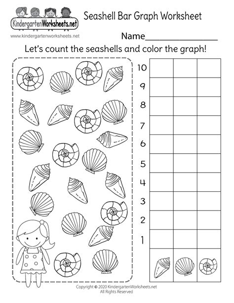 Free Printable Seashell Bar Graph Worksheet
