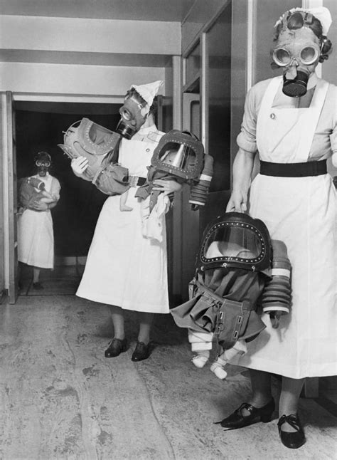 Gas Masks For Babies Tested At An English Hospital 1940 Rare