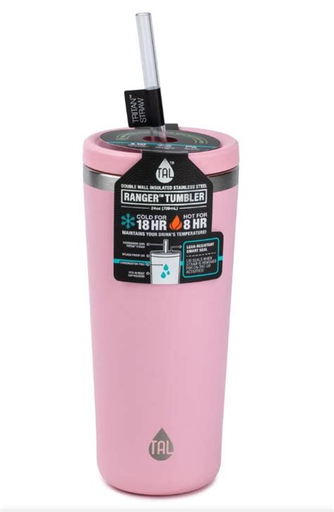 Tal Stainless Steel Ranger Tumbler Water Bottle 24 Fl Oz Pink