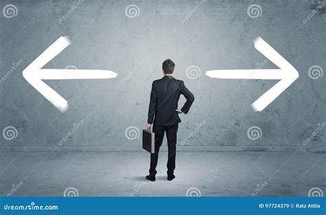 Confused Business Person Choosing The Way Stock Image Image Of