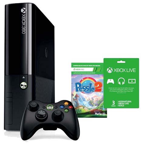 Console Microsoft Xbox 360 4gb Jogo Peggle 2 Download Xbox Live