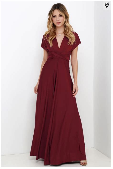 Always Stunning Convertible Burgundy Maxi Dress Burgundy Maxi Dress