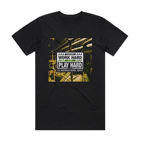 Wiz Khalifa Work Hard Play Hard Remix Album Cover T Shirt Black Album Cover T Shirts