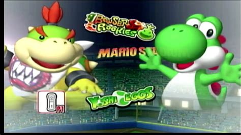 Mario Super Sluggers Bowser Jr Rookies Vs Yoshi Eggs Gameplay Hd