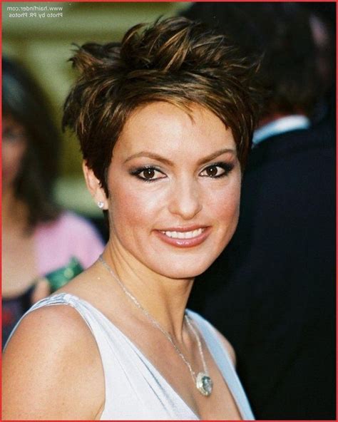 This choppy short hairstyle for thick hair is highly requested because even when the strands are messy, it still looks good! Mariska Hargitay Short Hairstyles 156871 Choppy Pixie ...