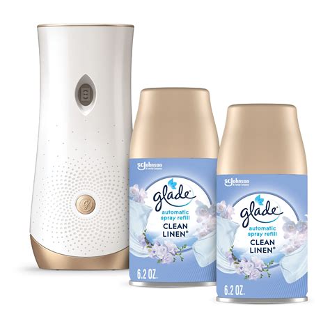 Buy Gladeautomatic Spray Refill And Holder Kit Air Freshener For Home And Bathroom Clean Linen