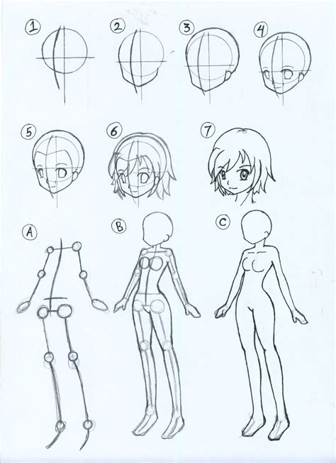 Anime Girl Full Body Drawing At Getdrawings Free Download