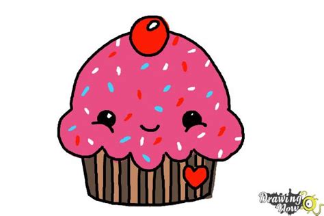 how to draw a cute cupcake drawingnow