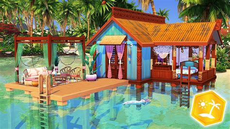 Mermaid Beach Shack 🌊 The Sims 4 Island Living Speed Build Youtube