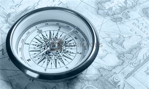 Old Compass On Ancient Map By Galdzer Vectors And Illustrations With