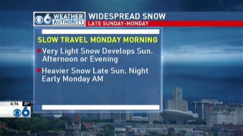 Cbs 6 Weather Authority Is Tracking Snow Sunday Into Monday Wrgb