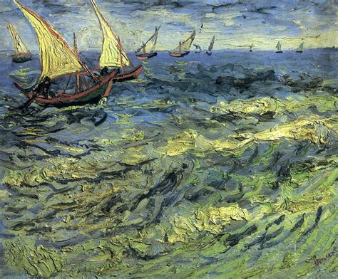 Fishing Boats At Sea Vincent Van Gogh Wikiart Org