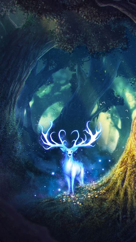 1080x1920 Magic Forest Fantasy Deer Iphone 76s6 Plus Pixel Xl One