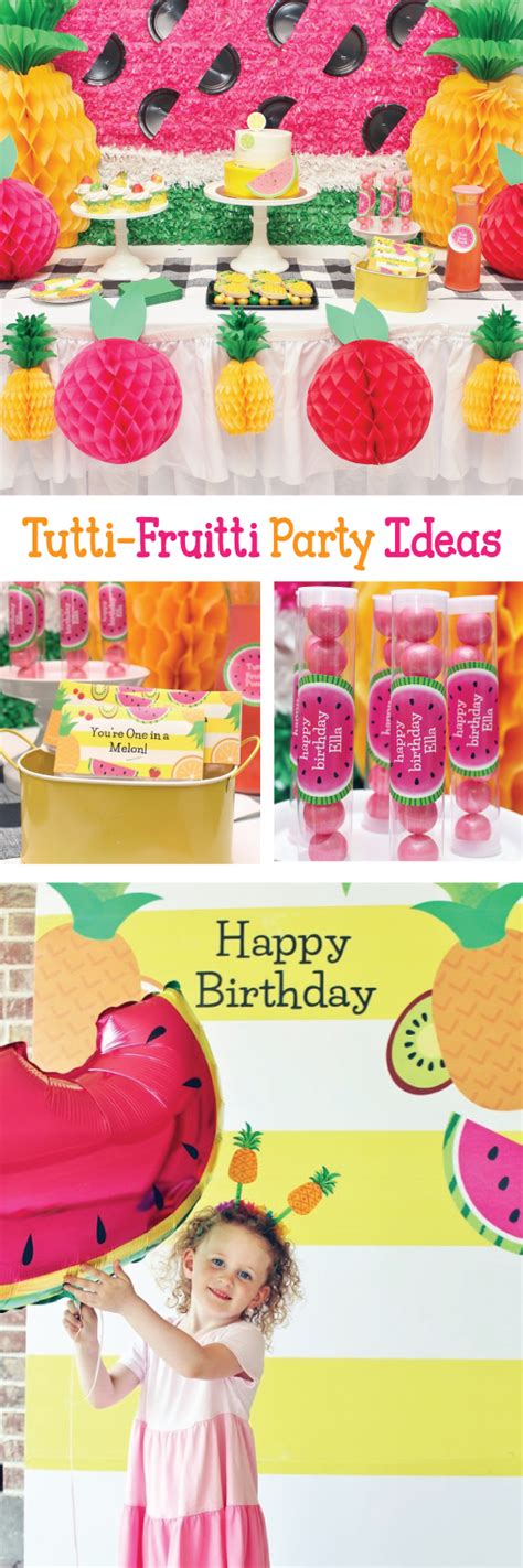 Colorful Diy Ideas For A Tutti Fruitti Birthday Party Crowning