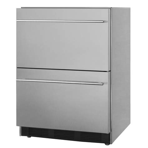 summit sp6ds2d7ada 5 4 cu ft undercounter refrigerator w 1 section and 2 drawers 115v