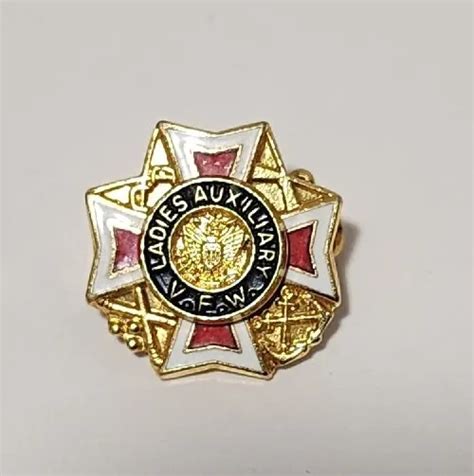 Vintage Vfw Veterans Of Foreign Wars Ladies Auxiliary Lapel Pin 479