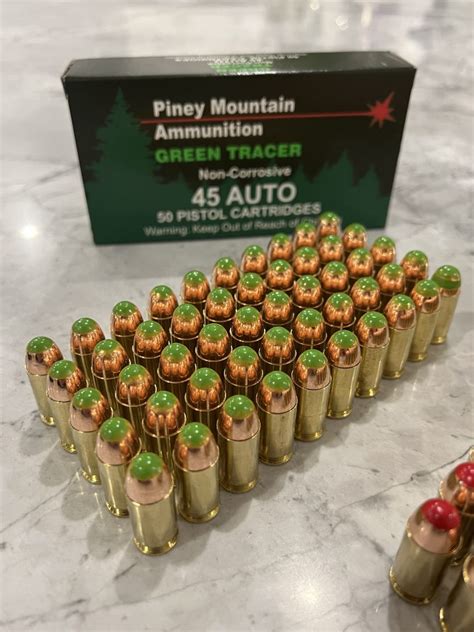 Piney Mountain 45acp 230gr Super Tracer Complete Ammo Kosher Surplus