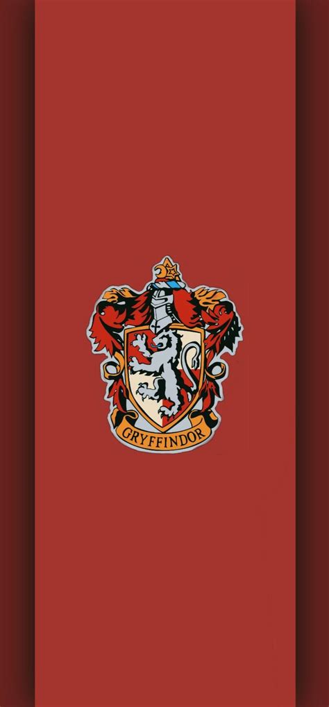The Hogwarts Crest On A Red Background