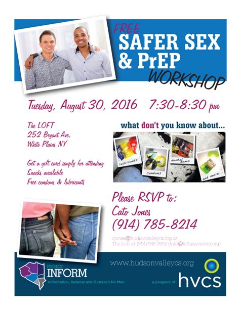 Safer Sex And Prep Workshop For Men Hvcs