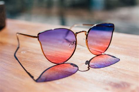 sunglasses lie on the table stock image image of frame space 116906891