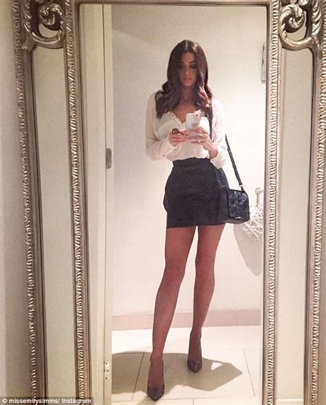 Emily Simms Posts Selfie Flaunting Very Long Legs Daily Mail Online
