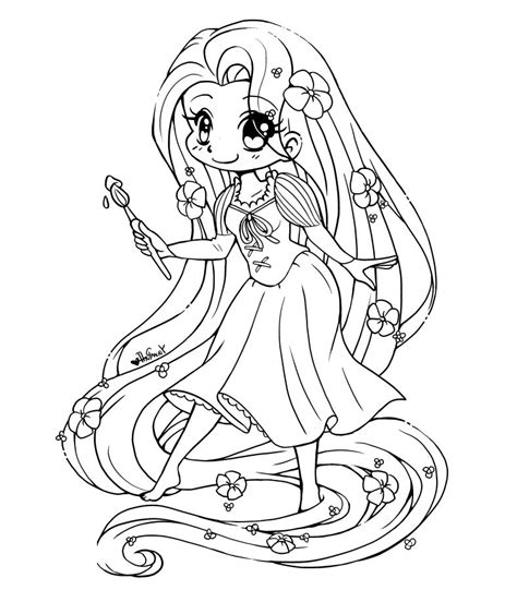 Pretty And Fabulous Rapunzel Coloring Pages 101 Coloring Chibi
