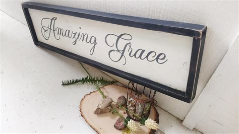 Amazing Grace Wood Sign Wooden Sign Faith Sign Black Etsy
