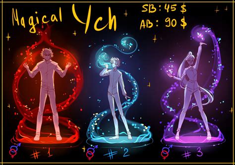 Close Ych Pack Magic 2 By Nerokim On Deviantart Poses Base Auction
