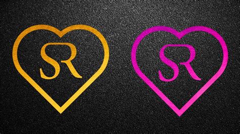 S R LOVE LOGO DESIGN IN PHOTOSHOP | DESIGN EDITS - YouTube