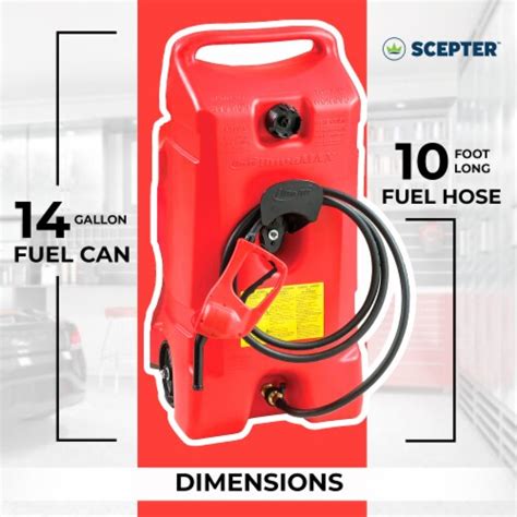 Scepter Flo N Go Duramax 14 Gallon Portable Gas Fuel Tank With Pump 2