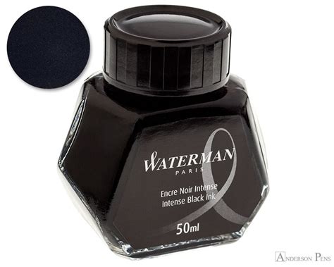 Waterman Intense Black Ink 50ml Bottle Anderson Pens Inc