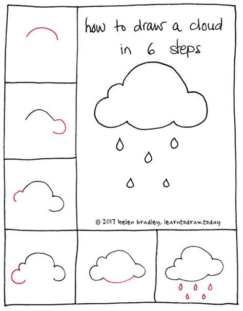 How To Draw Clouds Step By Step Easy Howto Techno