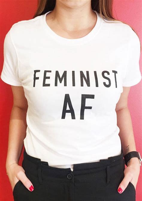 Feminist Af O Neck Short Sleeve T Shirt Bellelily