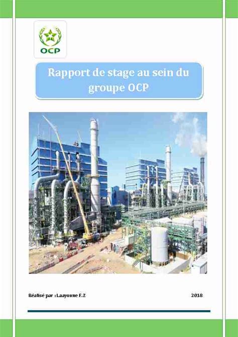 Rapport De Stage Au Sein Du Groupe Ocp