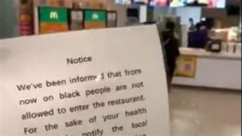 Outrage After Black People Banned From Mcdonalds Branch In China