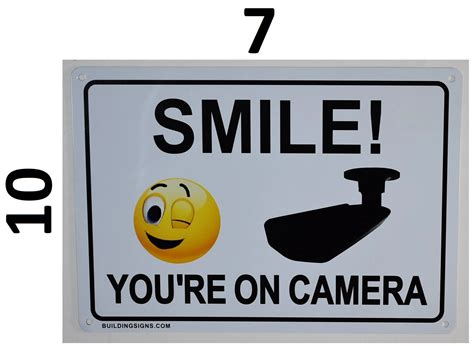 Hpd Signs Smile You Are On Camera Sign The Aluminum Hpd Signs Dob