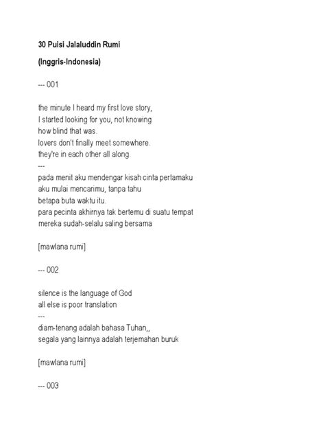 Fihi ma fifi is translated as in it is, what's in it. JALALUDDIN RUMI PUISI PDF