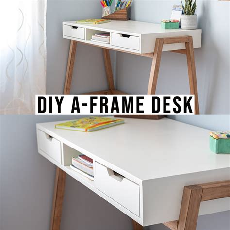 Diy A Frame Desk Wood Power Tool Desk This Simple And Stylish