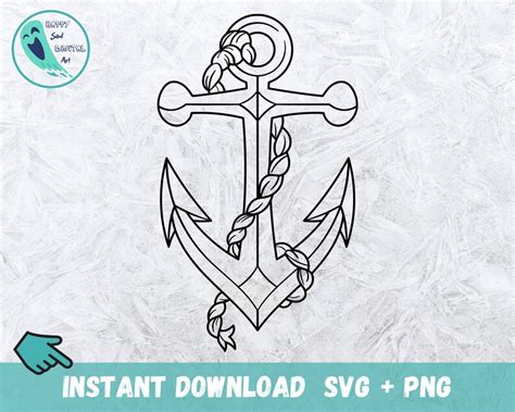 Anchor SVG Nautical SVG Anchor Clipart Cut File For Cricut Etsy
