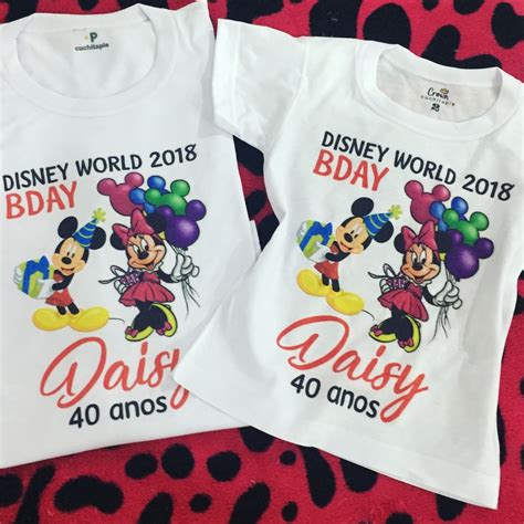 02 Camisetas Aniversário Disney World Elo7 Produtos Especiais